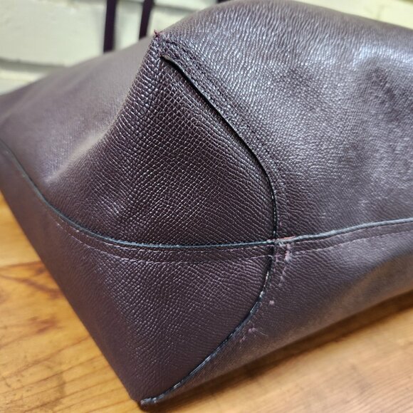 Euc Coach Reversible Burgandy & Tiger Print Tote Bag Purse - Picture 12 of 16